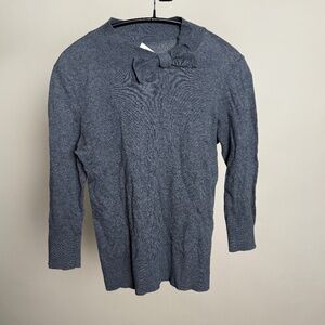 Kate Spade Gray Cashmere Abree Sweater with Bow - Small